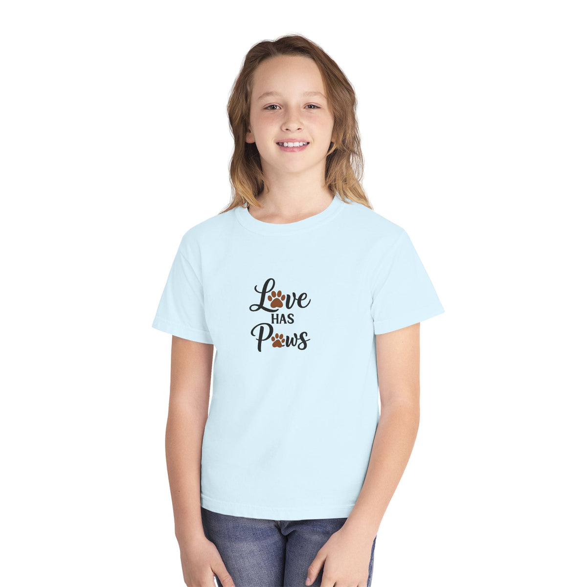 Youth Tee — "Love Has Paws" Puppy Lover Shirt