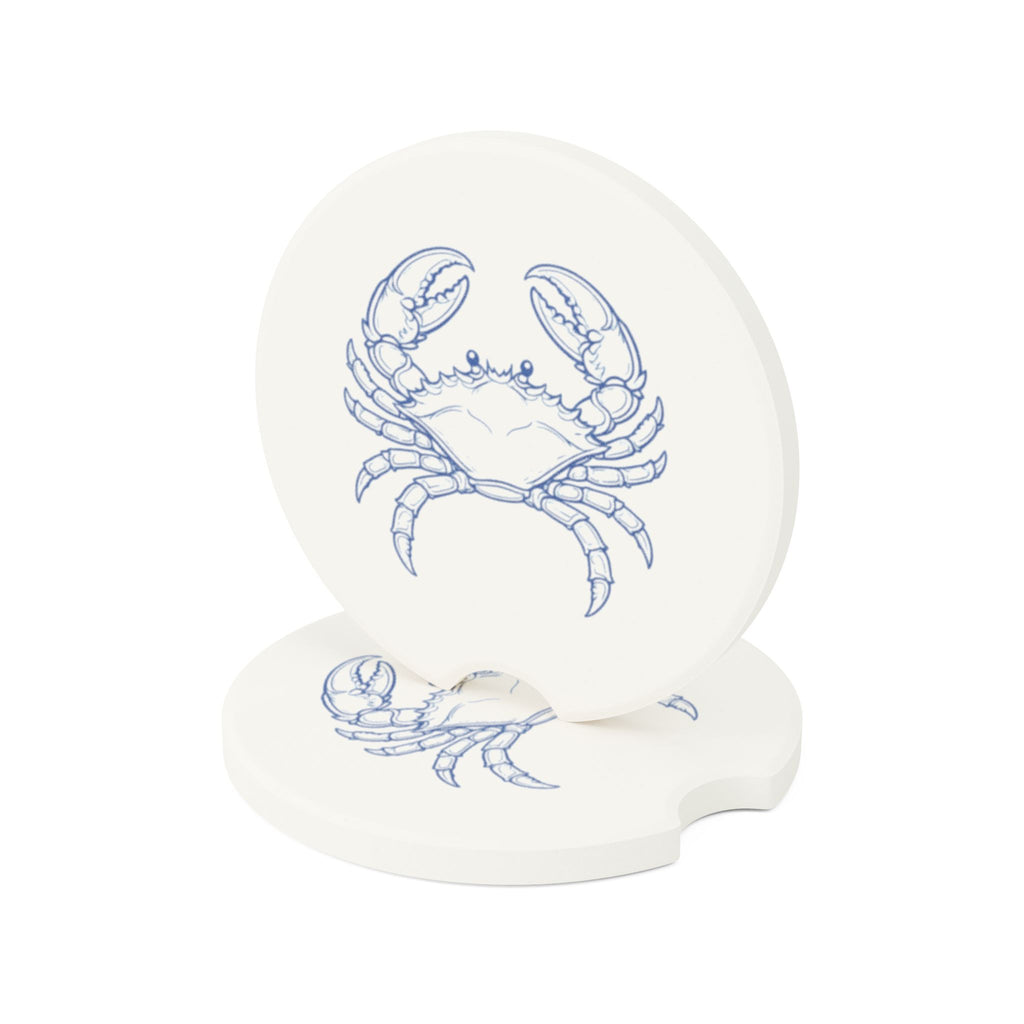 Crab Illustration Soapstone Car Coaster