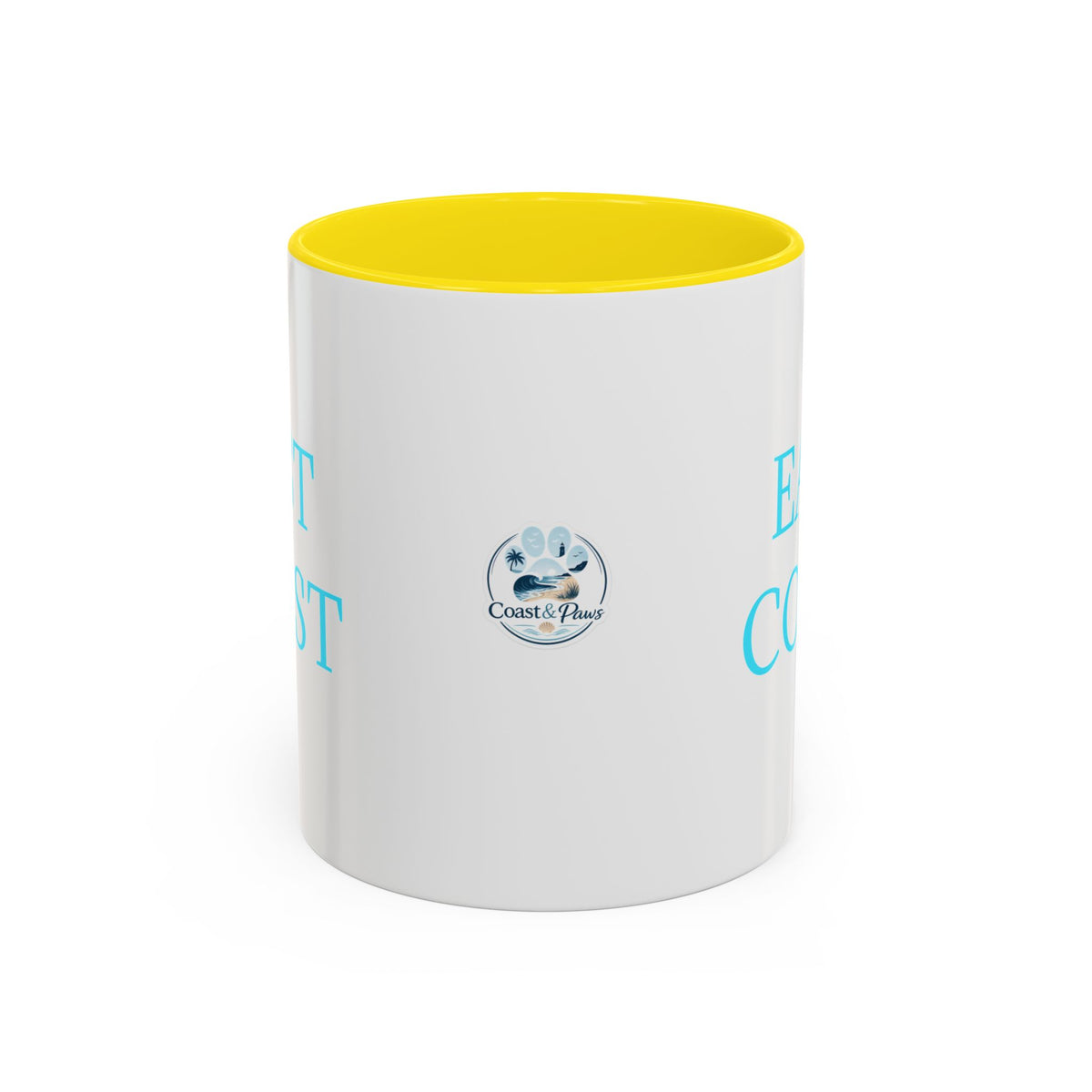 EAST Coast Coffee Mug — Coastal Blue Accent Ceramic Mug (11/15oz)