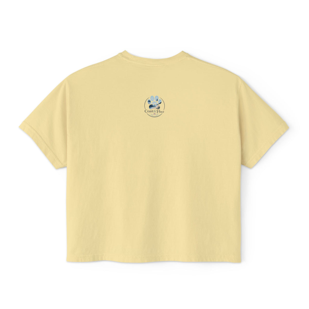 Love Has Paws Boxy Tee — Women’s Cute Cat & Dog Paw Comfort Colors Graphic Shirt