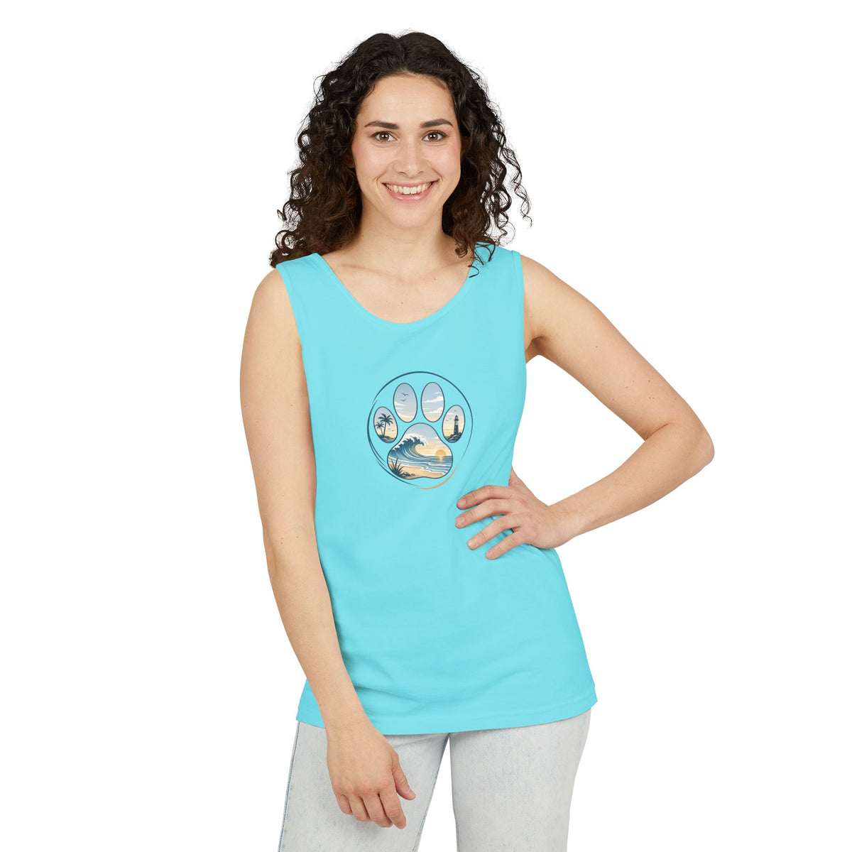 Coast & Paws Signature Unisex Surf Tank Top — Beach Vibes Tank