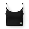 Cropped Luxe Bra — Moonlit Paw Emblem