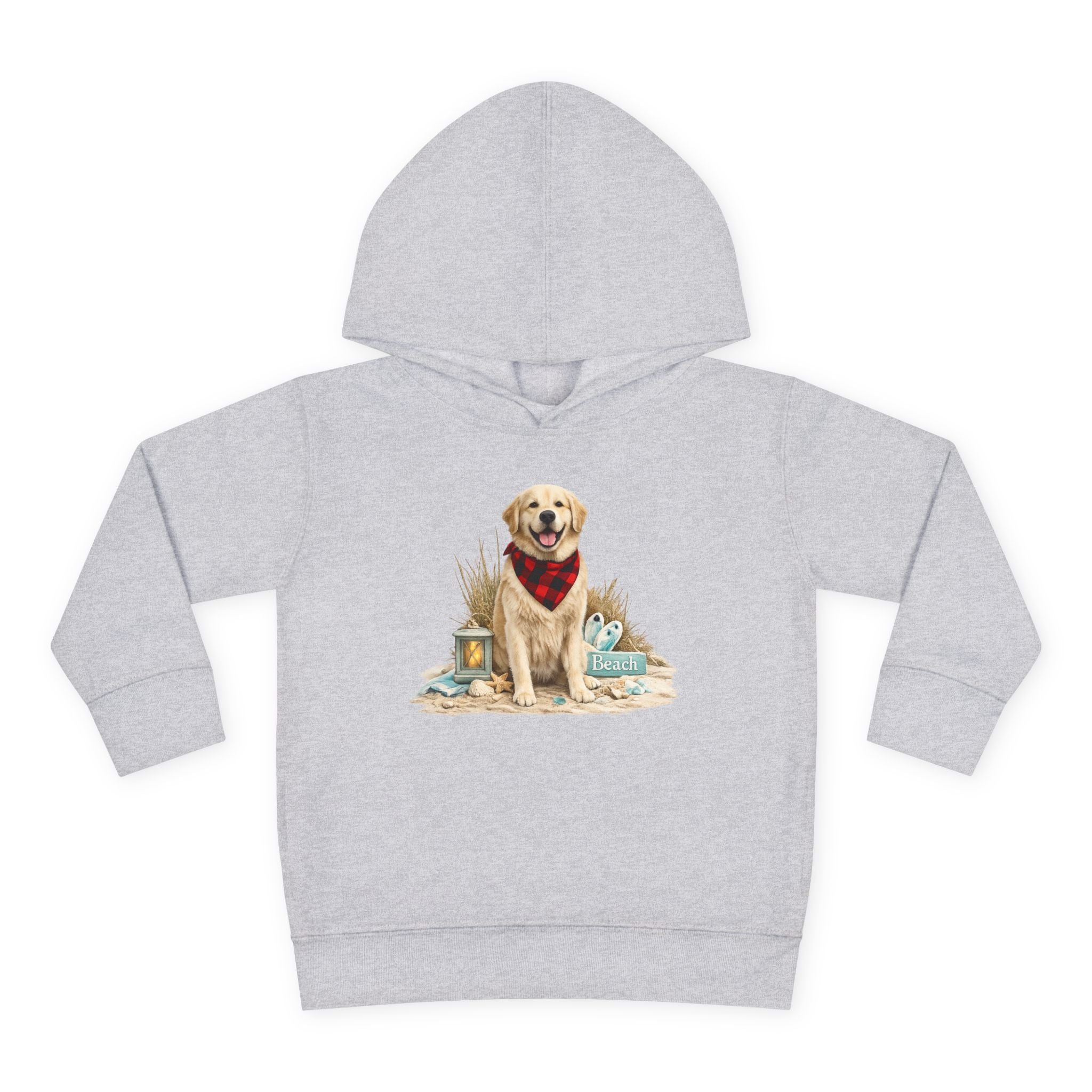 Toddler Hoodie — Golden Retriever with Bandana Graphic