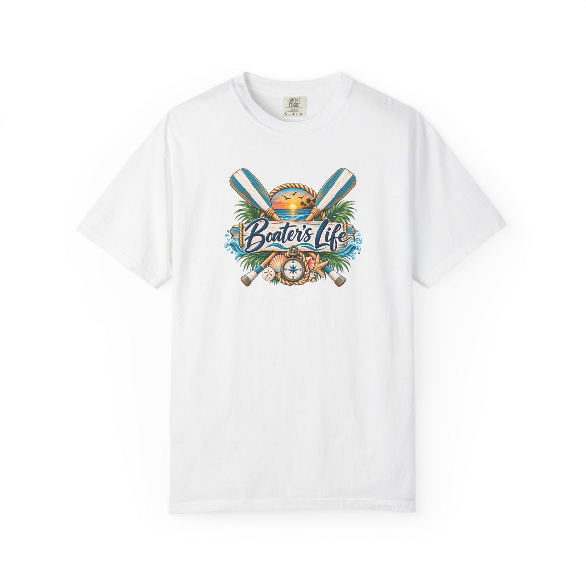 Boater's Life T-Shirt — Nautical Oars & Compass Beach Tee