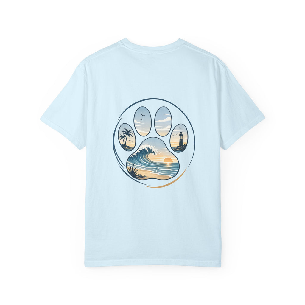 Coast & Paws Signature (Coastal Blue) Unisex Garment-Dyed T-shirt