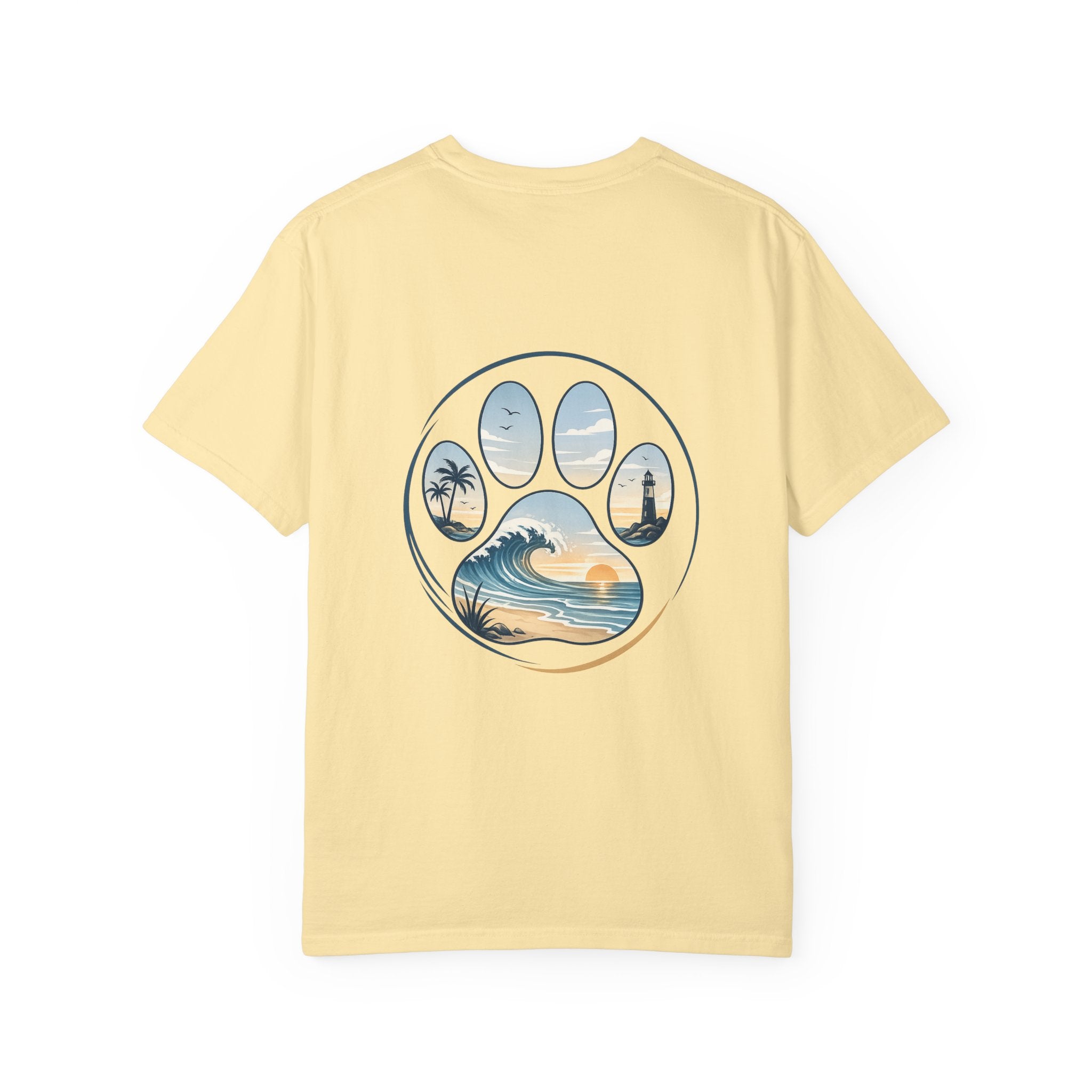 Coast & Paws Signature (Coastal Blue) Unisex Garment-Dyed T-shirt