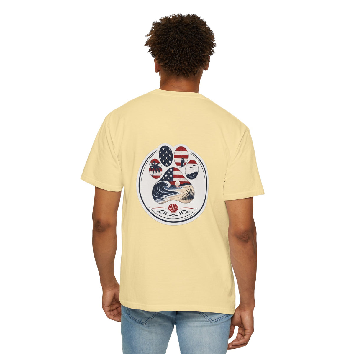 Coast & Paws Signature (Red, White & Blue) Unisex Garment-Dyed T-shirt