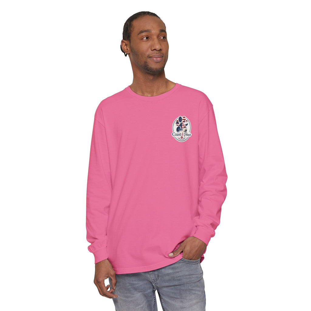 Patriotic Coast & Paws Signature Long Sleeve T‑Shirt