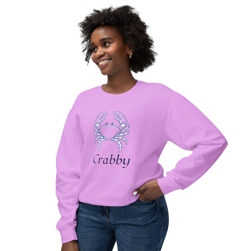 Crabby Blue Crab Sweatshirt — Coastal Nautical Crewneck