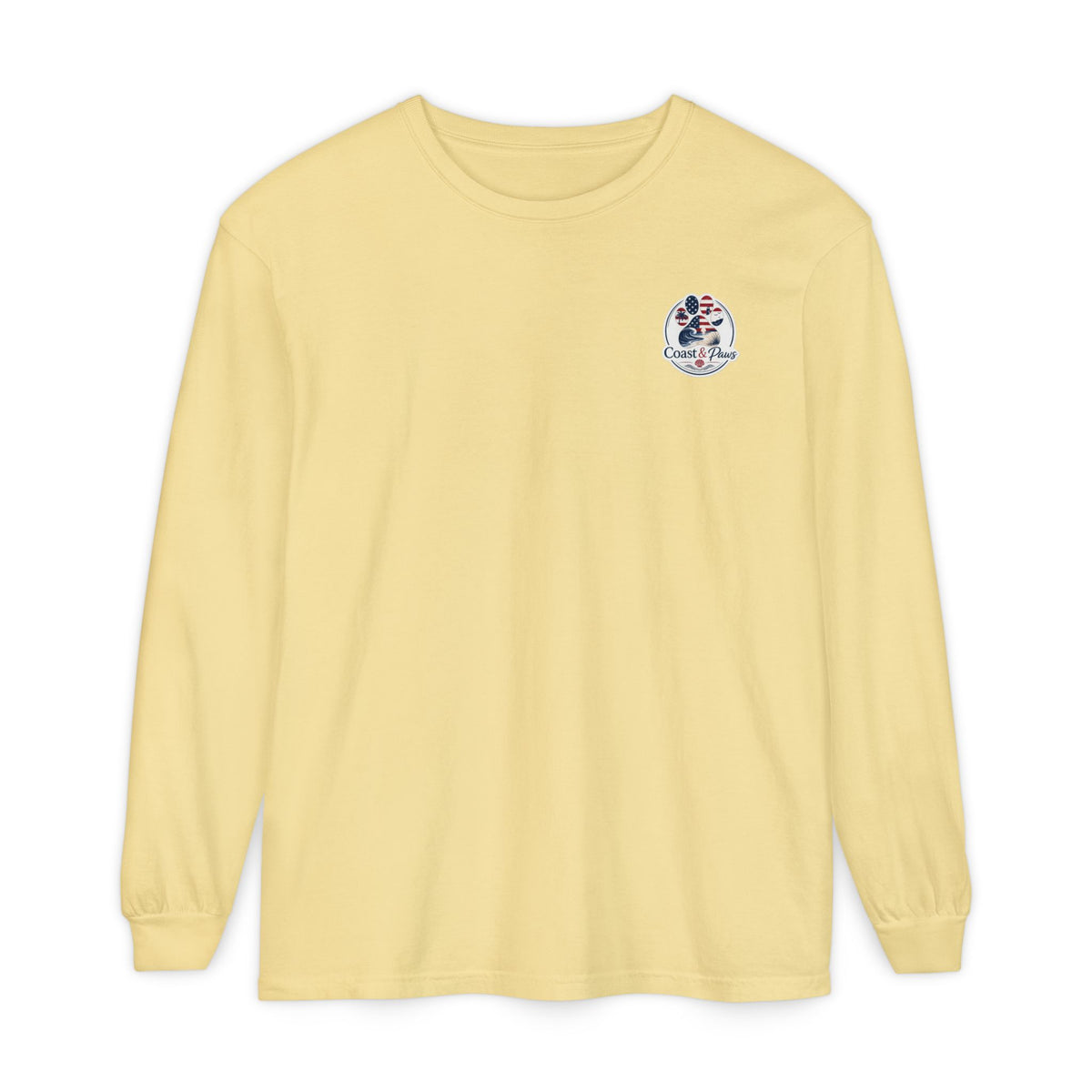 Patriotic Coast & Paws Signature Long Sleeve T‑Shirt
