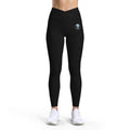 Yoga Leggings — Black Luxe High-Waist with Signature Coast & Paws Logo