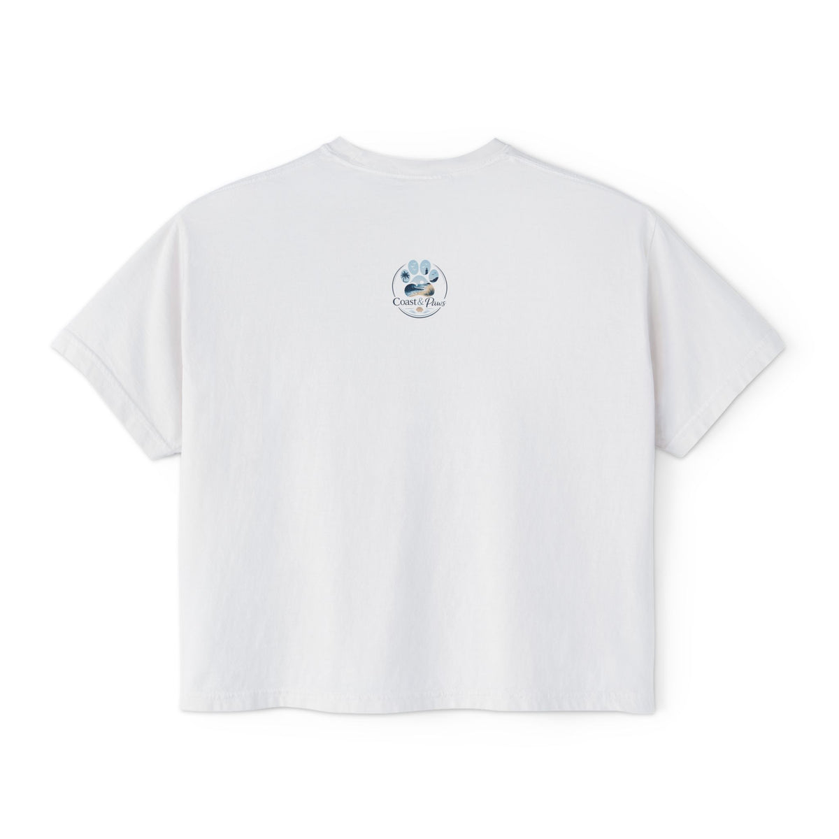 Love Has Paws Boxy Tee — Women’s Cute Cat & Dog Paw Comfort Colors Graphic Shirt