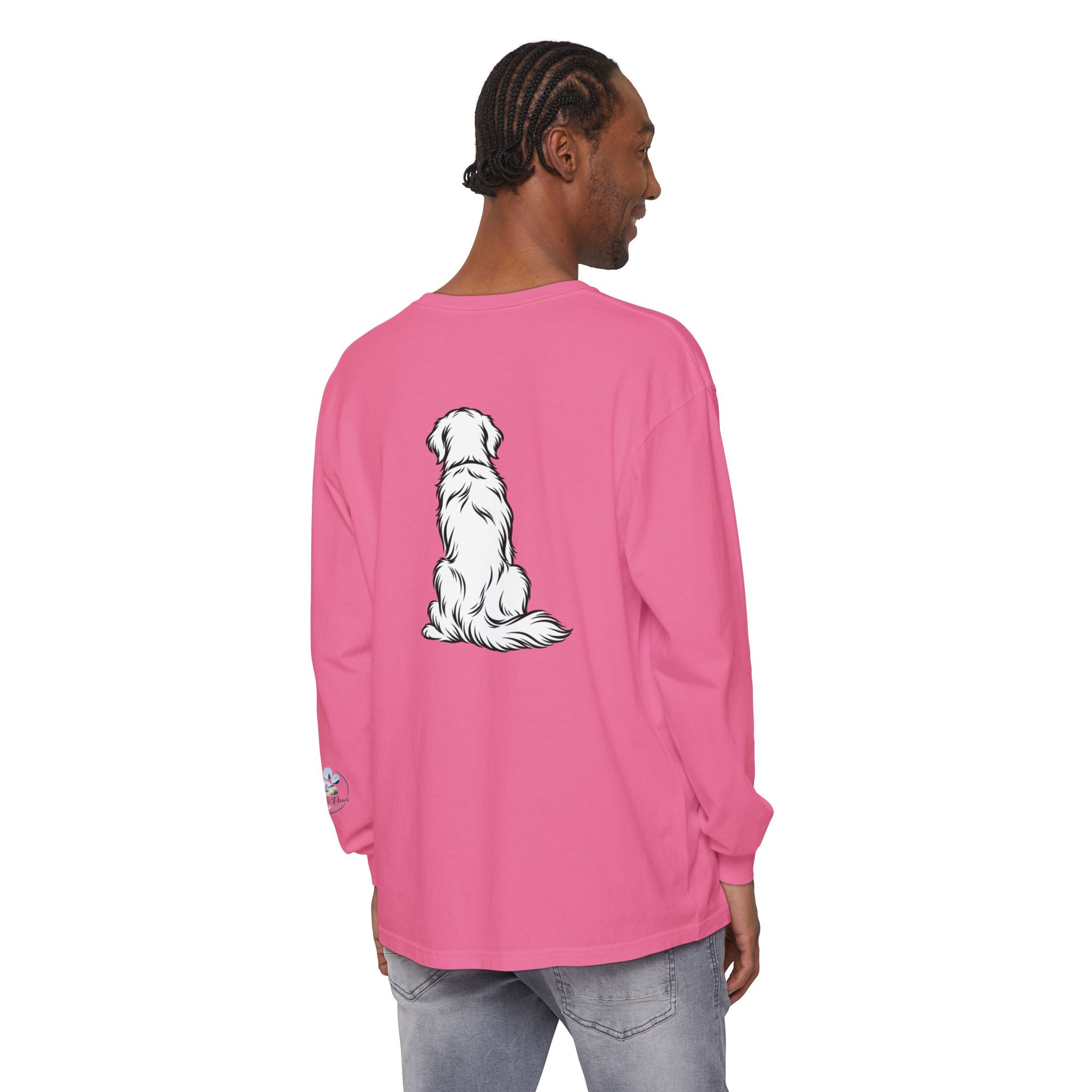 Golden Retriever Front & Back Unisex Long Sleeve Tee