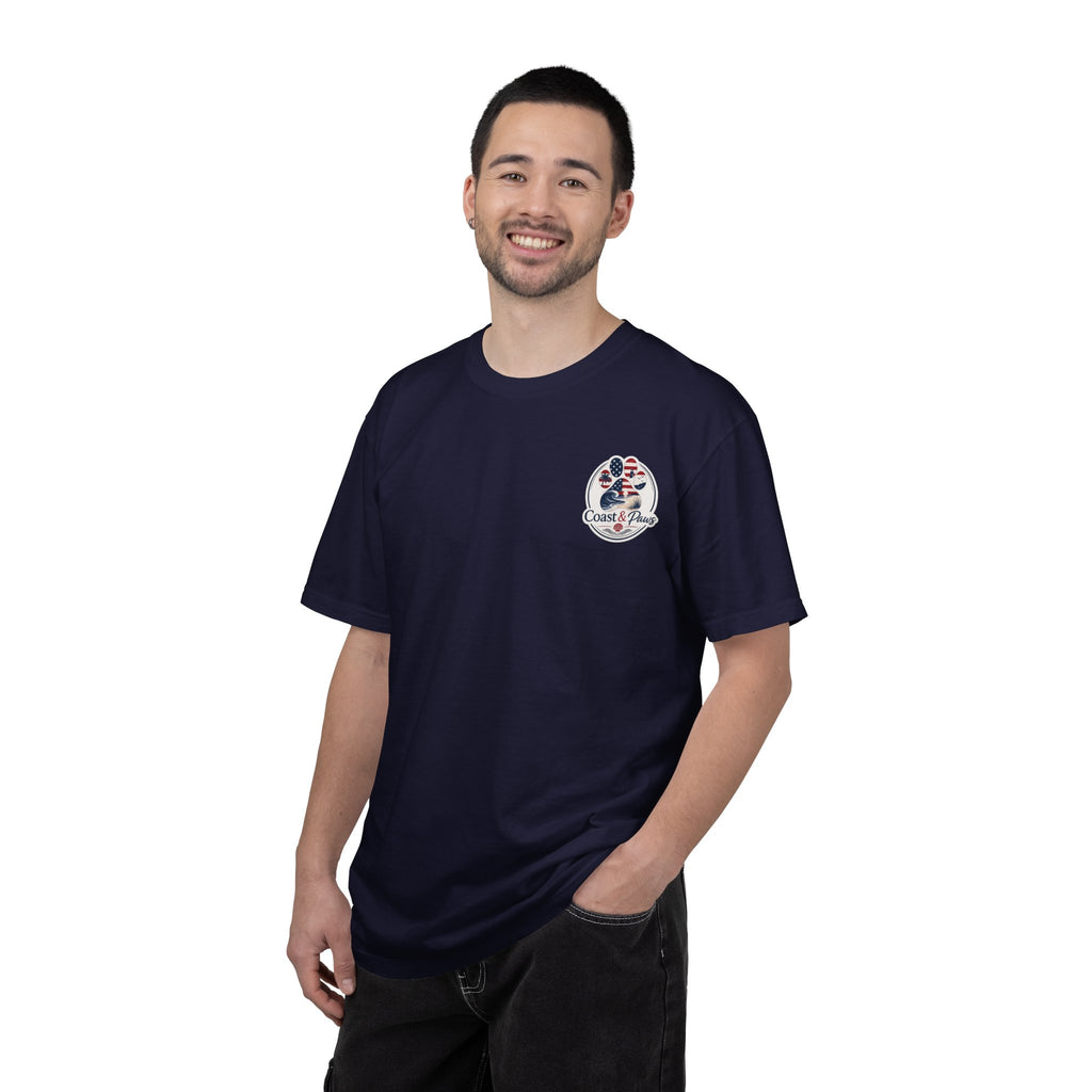 Coast & Paws Signature (Red, White & Blue) Unisex Garment-Dyed T-shirt