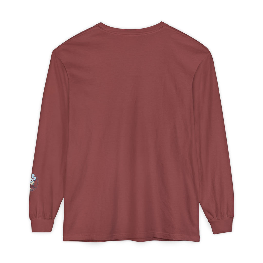 Jeep Girl Long Sleeve Tee — Fall Adventure Pumpkins & Dog Graphic