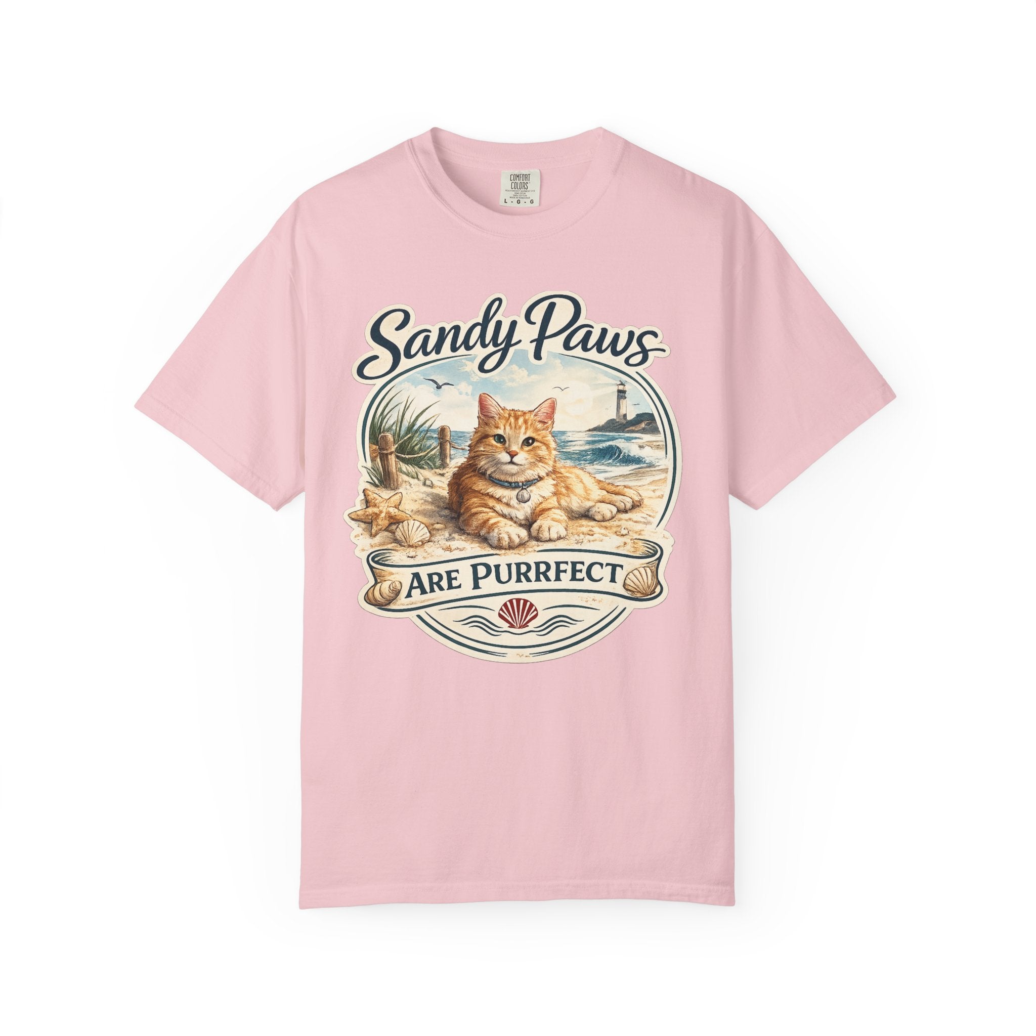 Sandy Paws Are Purrfect Beach Cat T-Shirt
