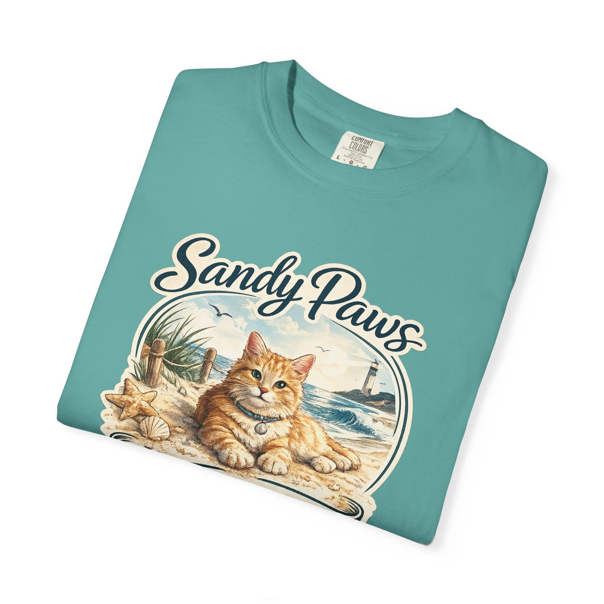 Sandy Paws Are Purrfect Beach Cat T-Shirt