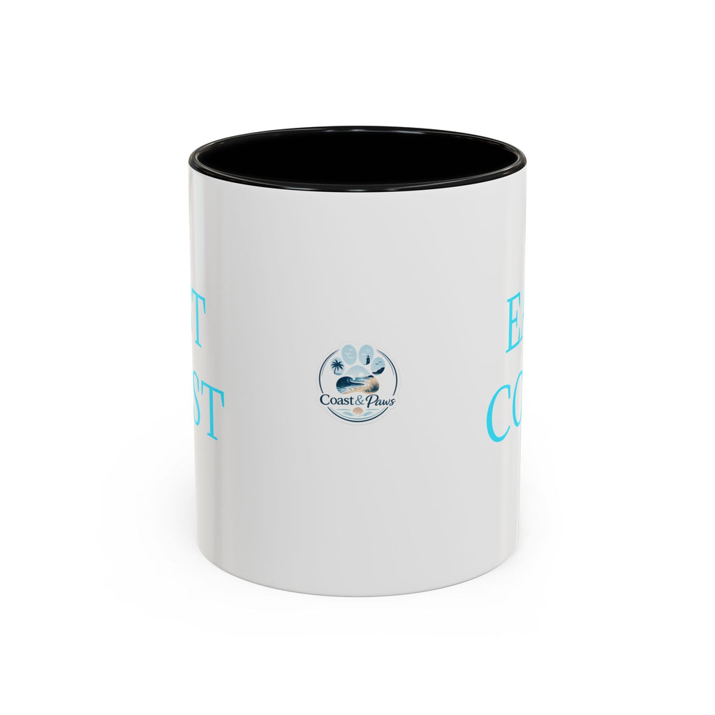 EAST Coast Coffee Mug — Coastal Blue Accent Ceramic Mug (11/15oz)