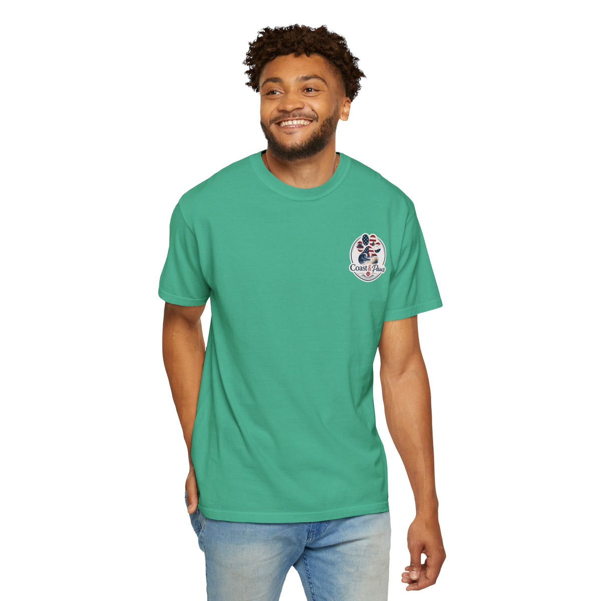 Coast & Paws Signature (Red, White & Blue) Unisex Garment-Dyed T-shirt
