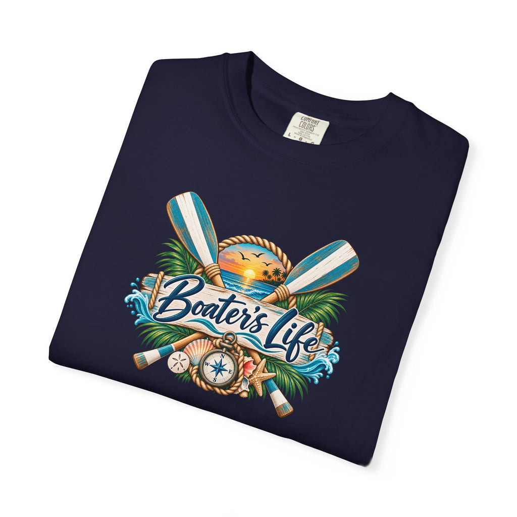 Boater's Life T-Shirt — Nautical Oars & Compass Beach Tee