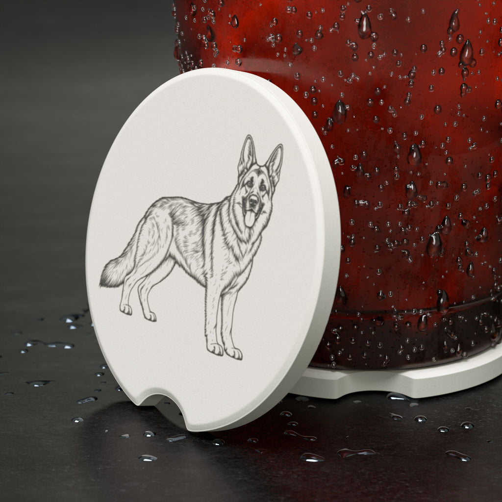 German Shepherd Soapstone Car Coaster