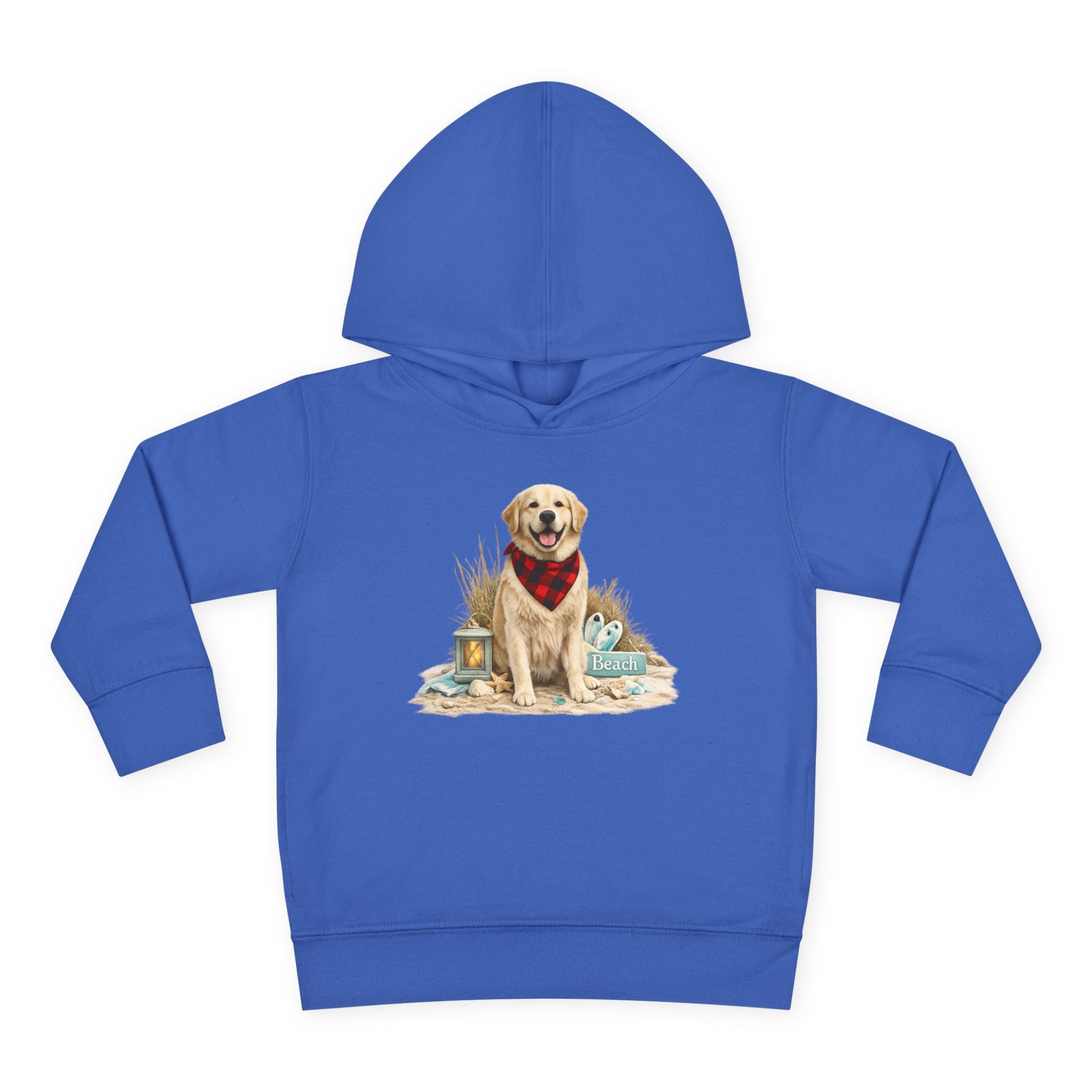 Toddler Hoodie — Golden Retriever with Bandana Graphic