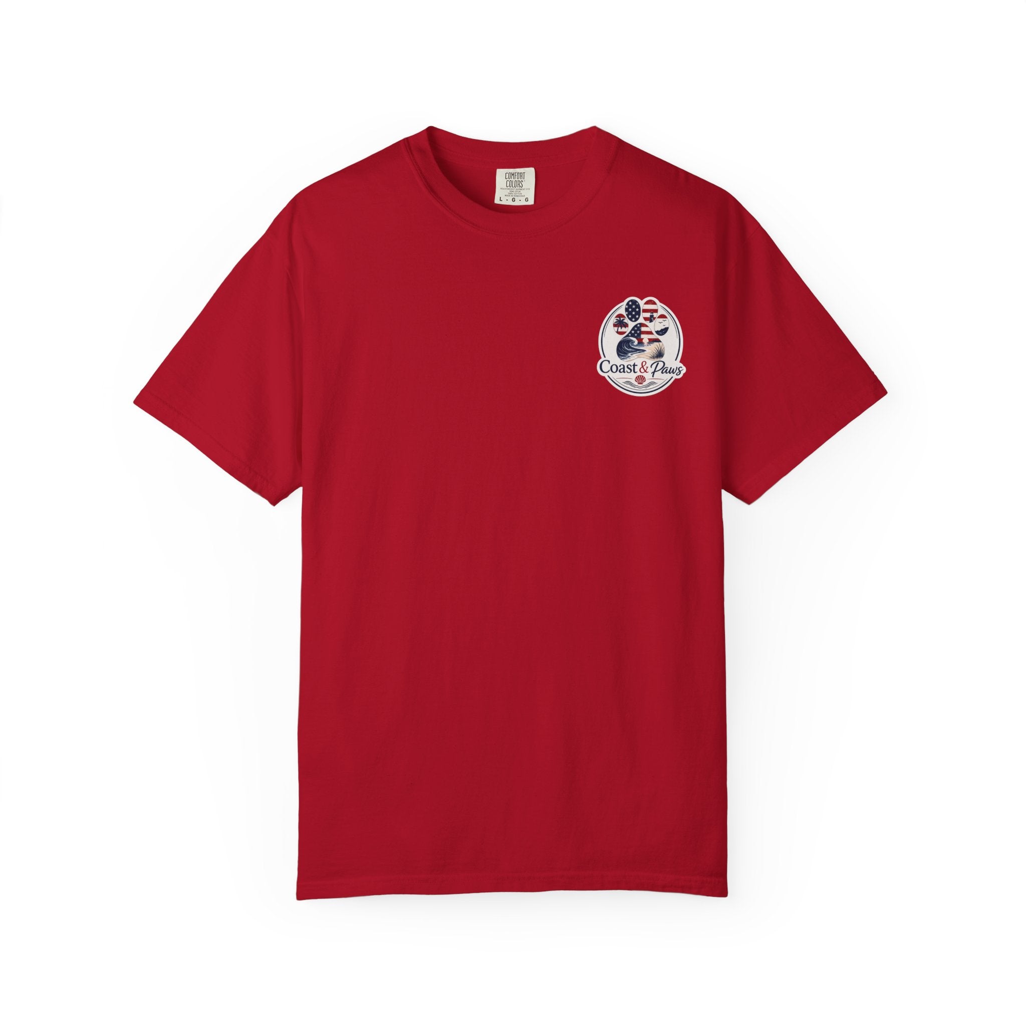 Coast & Paws Signature (Red, White & Blue) Unisex Garment-Dyed T-shirt