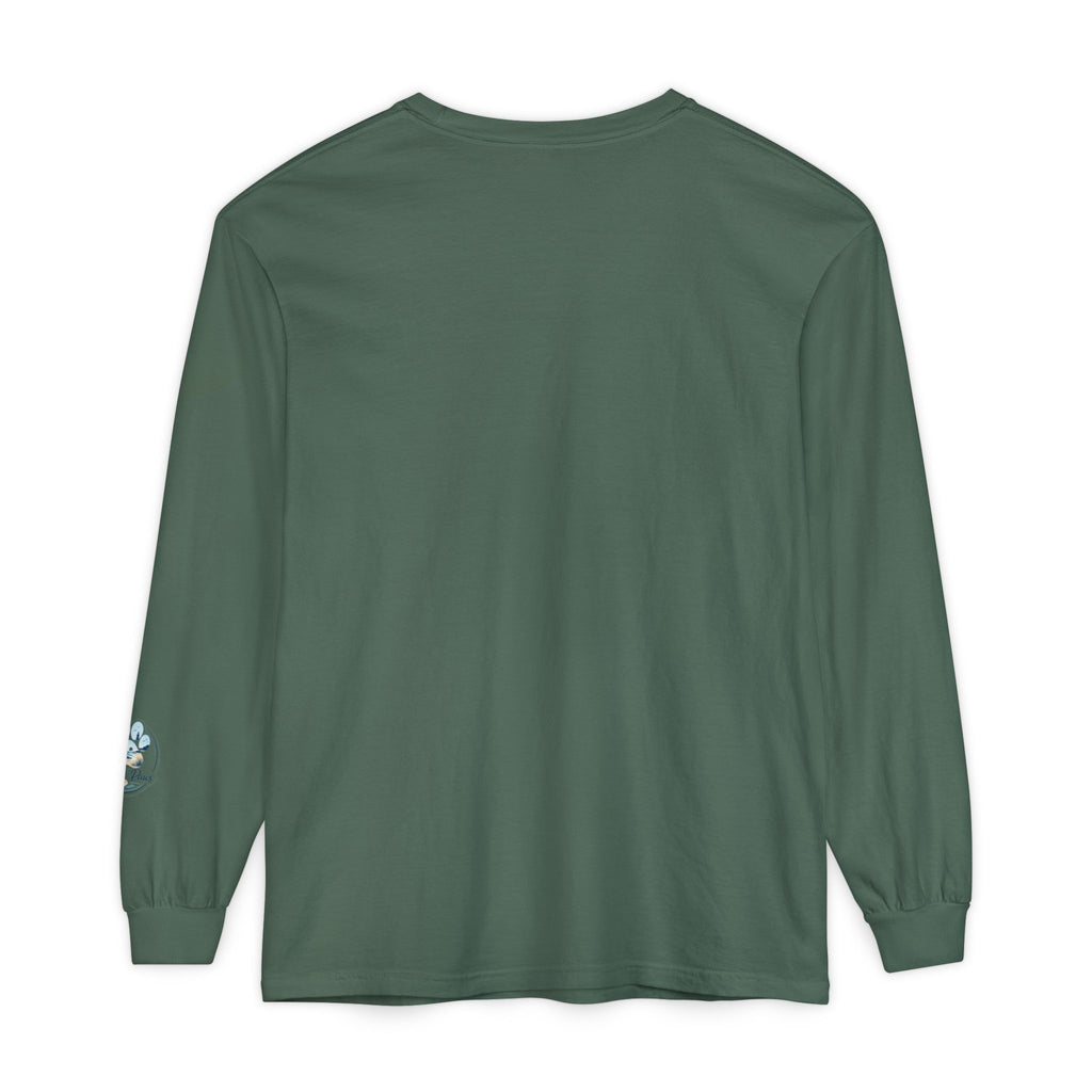 Jeep Girl Long Sleeve Tee — Fall Adventure Pumpkins & Dog Graphic