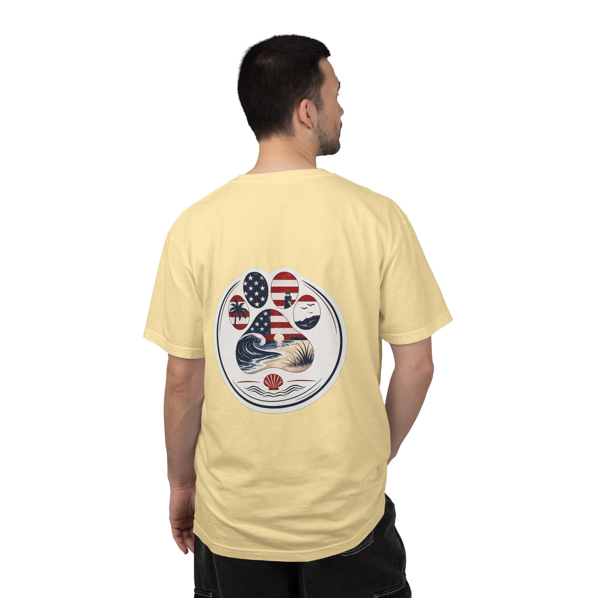 Coast & Paws Signature (Red, White & Blue) Unisex Garment-Dyed T-shirt