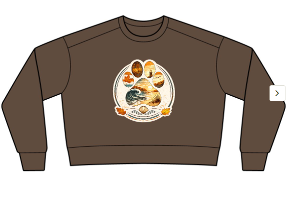 Autumn Coast & Paws Signature Cozy Crop Sweatshirt